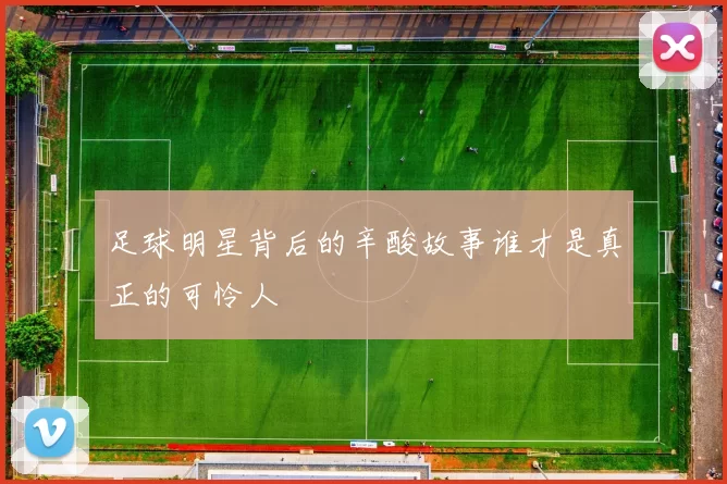 足球明星背后的辛酸故事谁才是真正的可怜人
